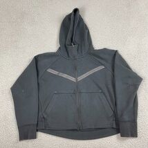 Nike Teck Full Zip Hoodie Women Crop Hoodie Black Size Medium - €18,76 EUR