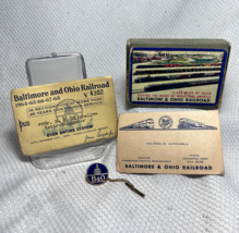 Vtg B &amp; O RR Baltimore &amp; Ohio Railroad Playing Cards TieTack Retired Pas... - £47.81 GBP