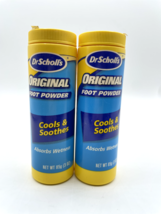 2 Dr. Scholls Original Foot Powder W/ TALC 3 oz Cools Soothes Absorbs Wetness - £16.39 GBP