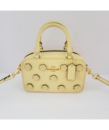 Coach CAJ99 Satchel Crossbody Floral Applique Small Handbag Moonlight Leather - $196.27