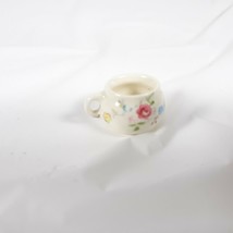 Miniature Floral Flower Cup Ceramic Decor Piece - £17.66 GBP