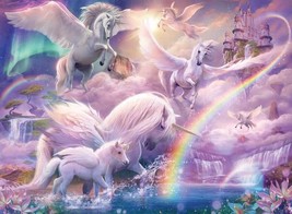 Pegasus unicorn rainbow castles horses waterfall ceramic tile mural backsplash - £47.76 GBP+
