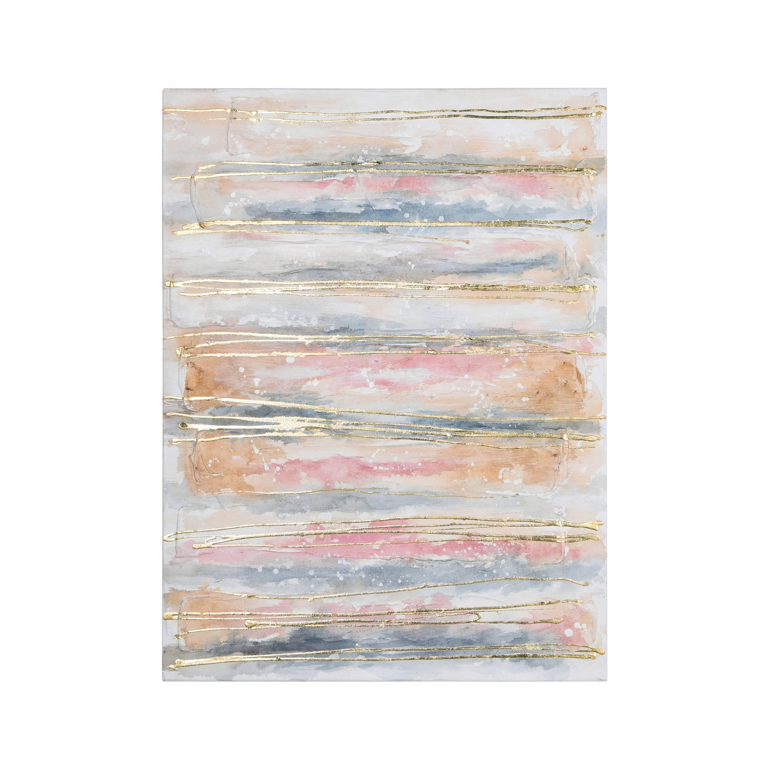 Empire Art Direct Golden Roads Textured Metallic Hand Painted Wall Art b... - $217.46