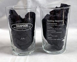 2 Harpoon Brewery Boston Taster Beer Glass 4 oz Appearance Aroma Mouthfe... - £20.98 GBP