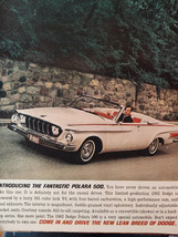 1962 Holiday Ad New Lean Breed of DODGE -- The Fantastic POLARA 500 - $10.80
