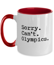 Olympics Mugs Sorry Can&#39;t Olympics, Tokyo Olympics Red-2T-Mug  - £14.34 GBP