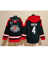 Men&#39;s Houston Rockets #4 Jalen Green Black Red Lace-Up Pullover Hoodie - €64,81 EUR