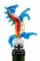 Translucent Acrylic Blue Twilight Horse Wine Bottle Topper Stopper Cork Barware - £16.51 GBP