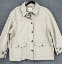 Women’s Banana Republic Utility Jacket Beige Authentic Chino Twill Petit... - $42.56