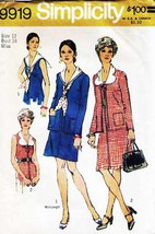 Misses' Dress & Cardigan Vintage 1972 Simplicity Pattern 9919 Size 12 Uncut - £9.43 GBP