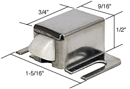 Shower Door Catch with Nylon Tip and Stainless Steel Housing - €12,01 EUR