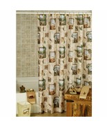 Rustic Northwoods Saturday Knight Bathroom Shower Curtain 12 Curtain Hoo... - $5.93+