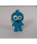 Vintage Blue Surprised Emoticon 2.25&quot; Figure Keychain - $4.94