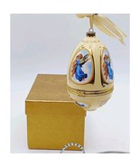 Mr. Christmas Musical Ornament Angel Egg Shaped Music /Trinket Box Porce... - $22.99