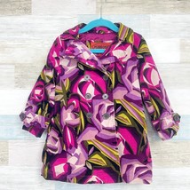 Missoni For Target Floral Velvet Peacoat Purple Lined Toddler Girl 18M-24M - £14.62 GBP