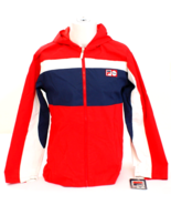 Fila Red White Blue Hooded Rain Jacket Youth Boy&#39;s L Size 16/18 NWT - £62.27 GBP