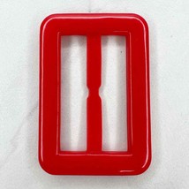 Vintage Plastic Red Scarf Slide Shirt Tie Bar Belt Buckle - £4.68 GBP