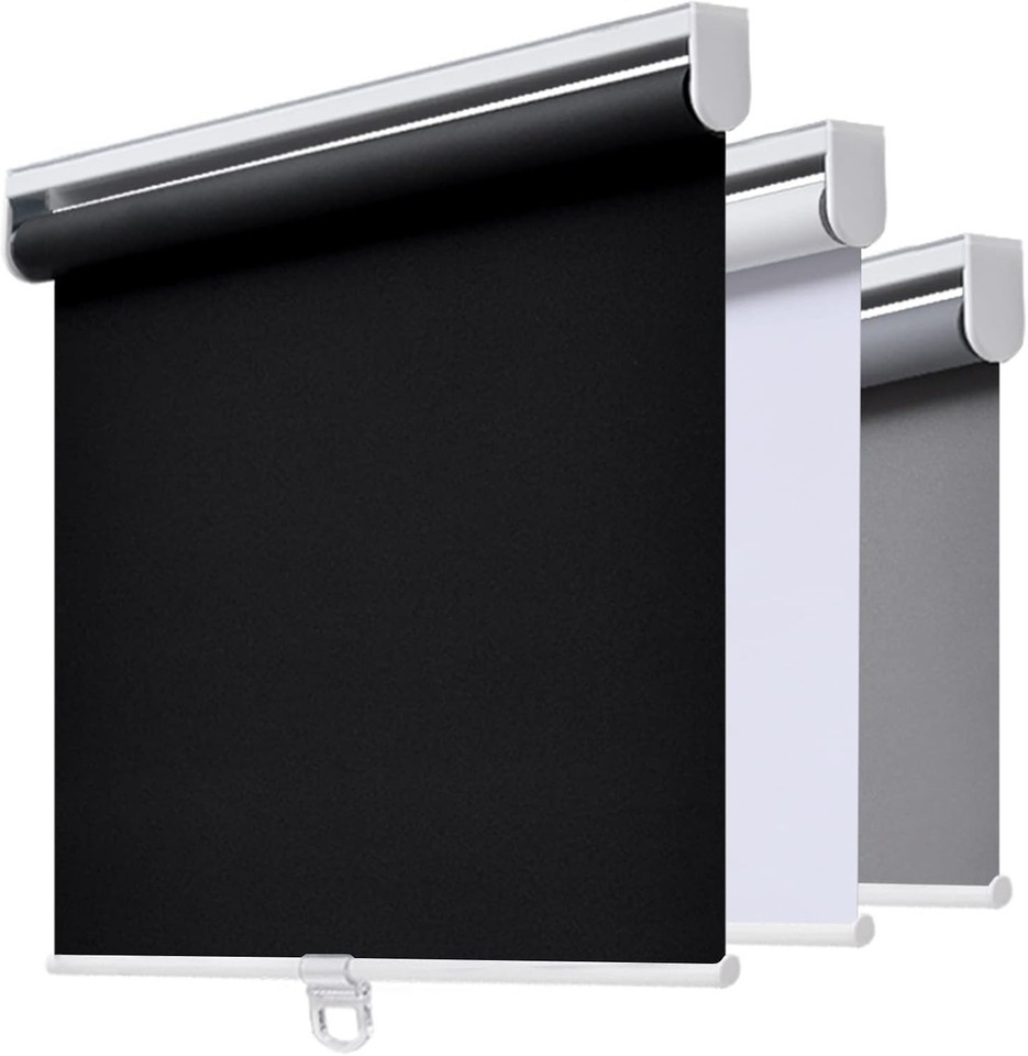 Black 23" W x 72" H Cordless Roller Blinds - Ideal for Home & Office Item image 3
