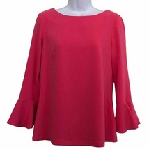 STS Sail to Sable ruffle sleeve hot pink blouse - £45.73 GBP