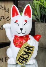 Japanese Charm Maneki Kitsune Fox Statue Inari Shiba Inu Supernatural Wi... - $20.49