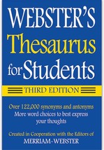 Federal Street Press&#39;S Webster&#39;S Thesaurus For Students. - $56.95