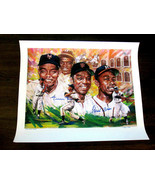 WILLIE MAYS HANK AARON HOF SIGNED AUTO ARTIST PROOF L/E LITHOGRAPH DOUG ... - $15,053.24 MXN