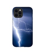 Dark Blue Lightning Storm iPhone 12 Pro Max Tough Case - $69.35 CAD