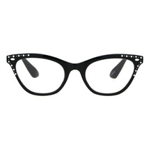 Womens Magnified Reading Glasses Rhinestone Cateye Spring Hinge Reader - £8.54 GBP