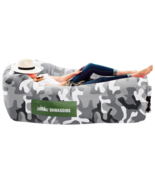 Chillbo Shwaggins Inflatable Couch, No-Pump Setup Grey Camo Ripstop Poly... - $51.30