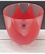 Vintage Magnor Norway Studio Art Glass 3 1/2” Vase Votive Holder Orig. S... - £17.13 GBP