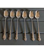 Oneida Cube Stainless SHELLEY Set of 6 Iced Tea Spoons USA Excellent Fla... - €72,45 EUR