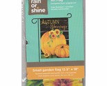 Rain or Shine Autumn Blessings Pumpkins-12.5” X 18” Garden Porch Flag 37... - £6.37 GBP