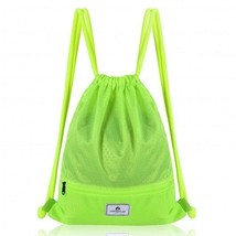 Drawstring Backpack String Bag Foldable Sports Sack with Zipper Pocket-G... - $47.02