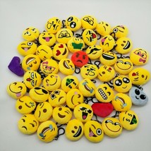 emoji faces 50pcs Plush Key Chain Key Tag Key Ring Lovely Cartoon Cute - £27.15 GBP