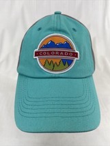 Snow Colorado Business Teal Baseball Dad Cap Travel Mountains Forrest Patch - £10.35 GBP