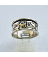 MODERNIST OXIDIZED 925 STERLING SILVER GEOMETRIC BAND RING SIZE 6.25 - €33,37 EUR