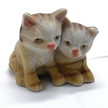 Vintage Cat Figurine Porcelain Ceramic Best Friend Tabby Cats Enesco UOGC - $7.76