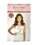 Bridal Shower White Tank Top Miss to Mrs in Glitter Wedding Accessory To... - $207.26 MXN