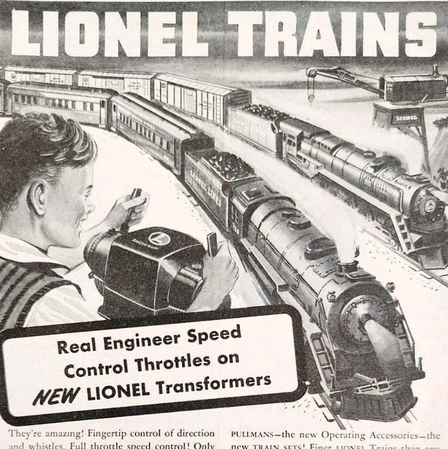 1948 Lionel Trains Toy Train Set Advertisement Locomotive Railroad E2H1 - $29.99