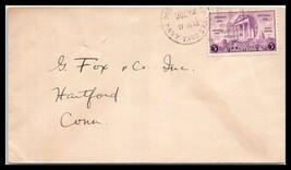 1936 US Cover - Portsmouth Navy Yard, New Hampshire to Hartford, CT O3 - $2.96