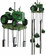Ebros Old Fashioned Vintage Country Farm Green Tractor Model Wind Chime ... - €28,30 EUR