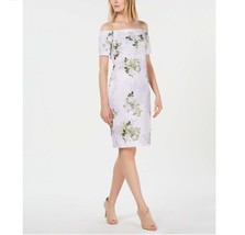 Calvin Klein Women&#39;s Off-The-Shoulder Floral Scuba Sheath Dress - £38.82 GBP