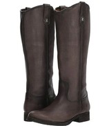 New Frye Melissa Button Lug Tall Knee High Boots Smoke Women&#39;s Size US 5.5M - $139.99