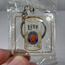 Vintage Miller Lite Beer &quot;A Fine Pilsner Beer&quot; Keyring Keychain - $7.77