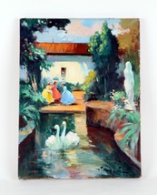 Untitled Vista Scene by Jardin Espan, Oil Painting on Canvas, 16x12 - £1,103.67 GBP