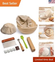 Banneton Bread Proofing Baskets Set with Essential Baking Tools - 9 Inch - $1,036.84 MXN