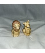 Vintage Lion Couple Ceramic Salt and Pepper Shakers Kitchen 70’s MGM Gra... - £7.76 GBP