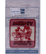Wrights Mickey Minnie Mouse Iron On Applique Red White Badge Disney M211.01 - $55.60 MXN