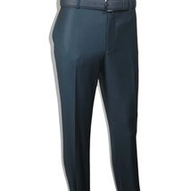 Men's MONO Turkey Slacks 100% Wool Plain Front Regular Fit 2501-17 D. Teal image 3