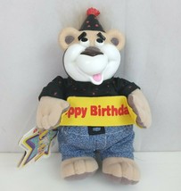1999 Happy Birthday Bubba Talking 8&quot; Plush Bear Rubber Face W/Tags Works... - £12.92 GBP